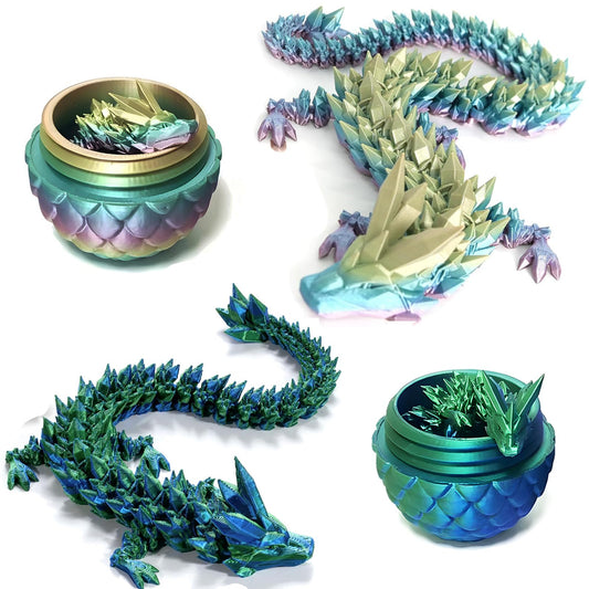 3D Printed Dragon Egg Mystery Crystal Dragon Fidget